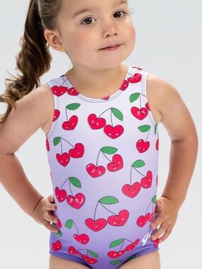 NWT GK GKids Cherry Twist Tank Leotard for tumbling, dance, gymnastics